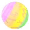 9寸斑点狗彩虹球 塑料