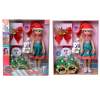 2款式空身圣诞肥童娃娃带蝴蝶结,小熊,圣诞老人,眼镜 14寸 塑料