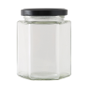 六棱玻璃透明储物罐酱菜瓶【750ML】 单色清装 玻璃