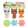6(pcs)搪胶宠物猫与球 塑料