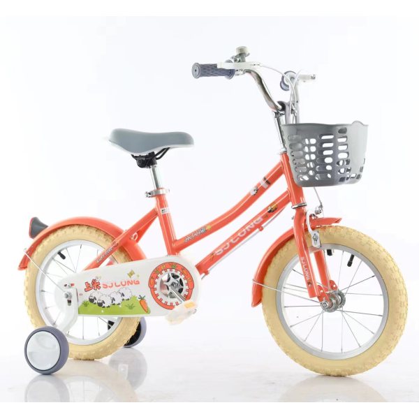 儿童16寸高碳钢车架自行车 单色清装 塑料