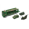 实色惯性军事双层拖头车载1悍马,1坦克,1运输机 塑料