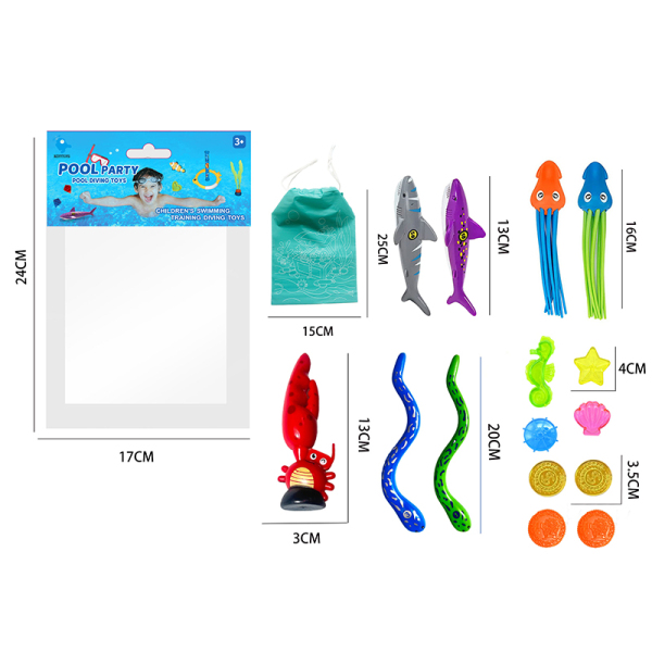 16(pcs)潜水戏水套装 塑料