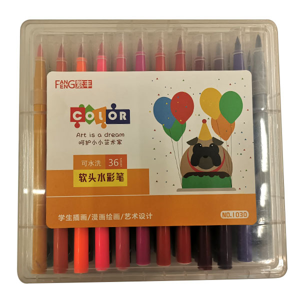 36PCS 软头水彩笔 塑料