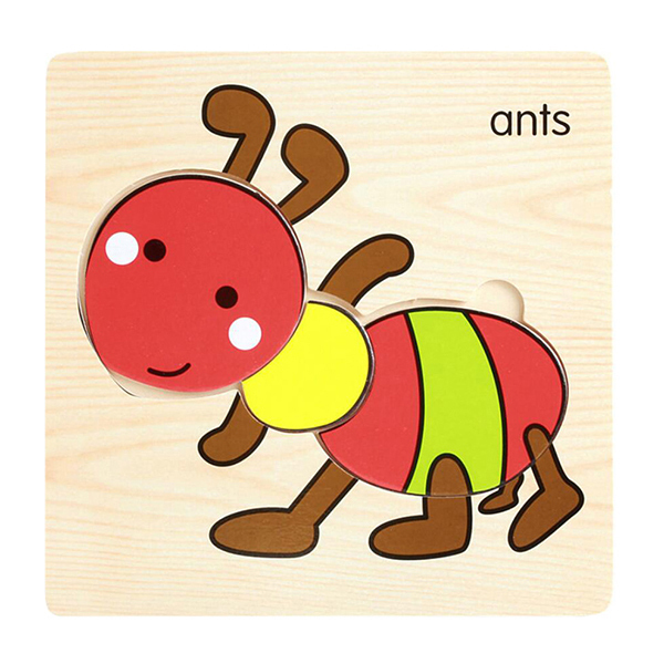 蚂蚁木制拼图 木质