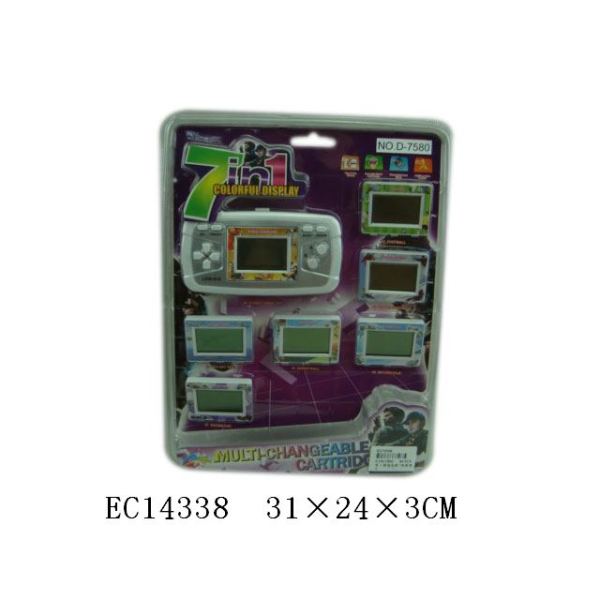 掌上游戏机配7张游戏卡 掌上型 LCD 不分语种IC 塑料