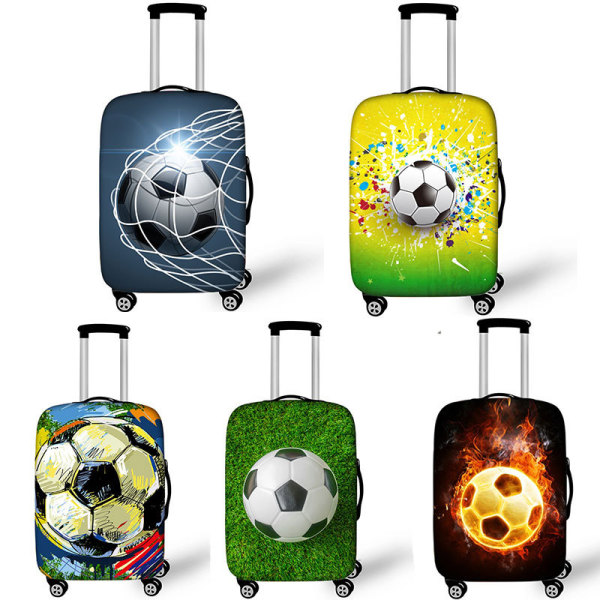 足球印花拉箱保护袋M码（适合22-24寸拉箱） 混色 混色 涤纶