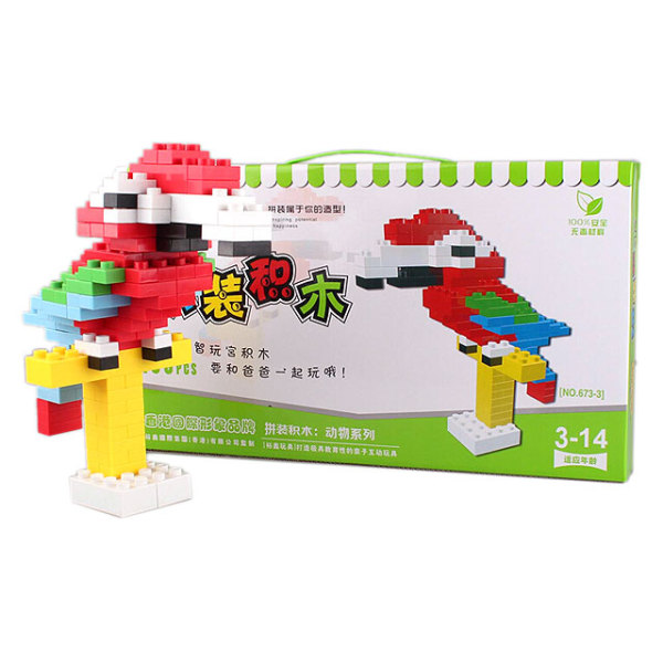 鹦鹉拼装积木(中文包装) 塑料