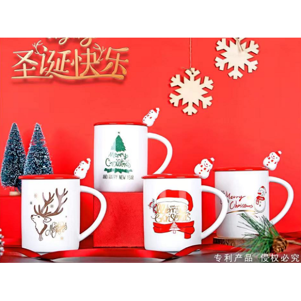 圣诞系列咖啡杯 混色 瓷器