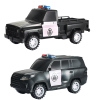 2(pcs)警车 惯性 黑轮 塑料