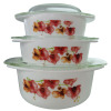 3件套保鲜碗（1升 1.5升 2.5升） 保鲜碗 简约欧美 陶瓷