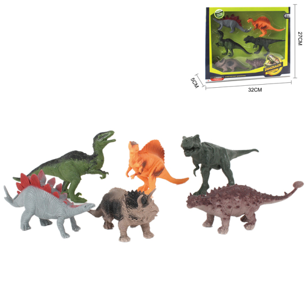 6只恐龙套 塑料
