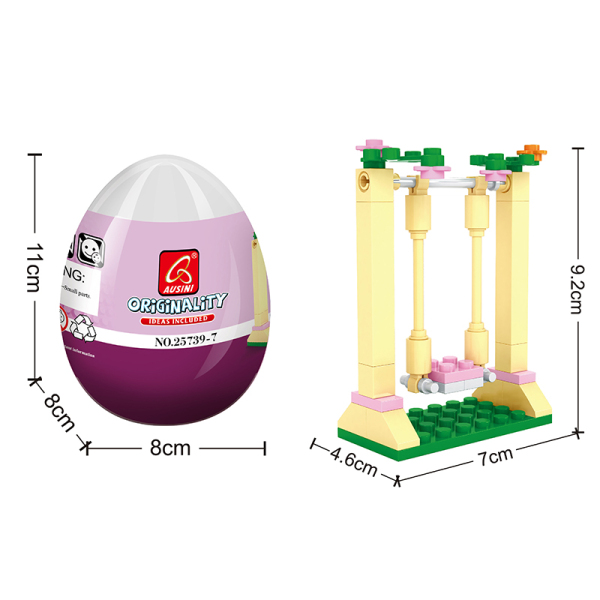 Eggshell building block set