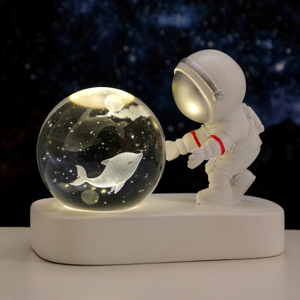 创意宇航员星空漫步小夜灯 单色清装 塑料