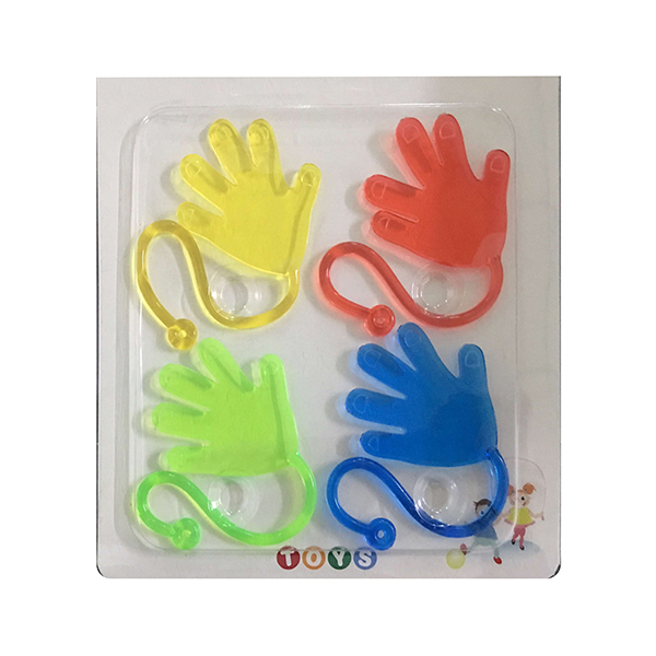 4只粘性手掌(不包纸板) 塑料