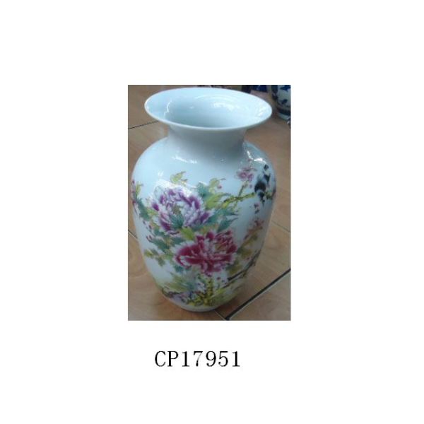 23*14cm金钱冬瓜花瓶 陶瓷
