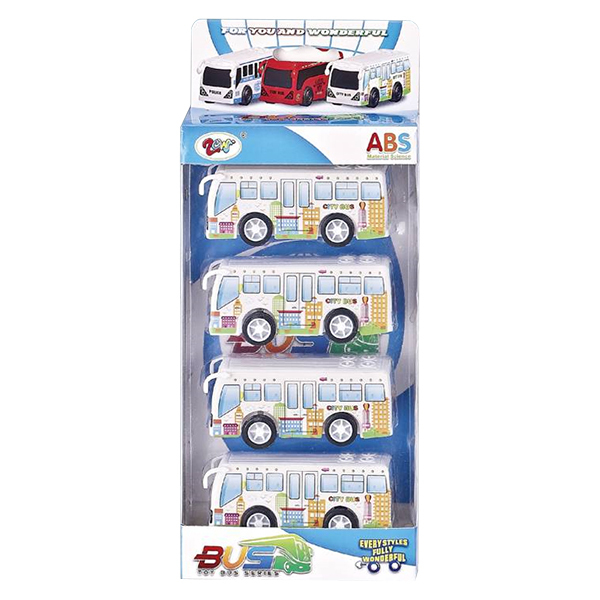 4只装校园巴士 回力 塑料