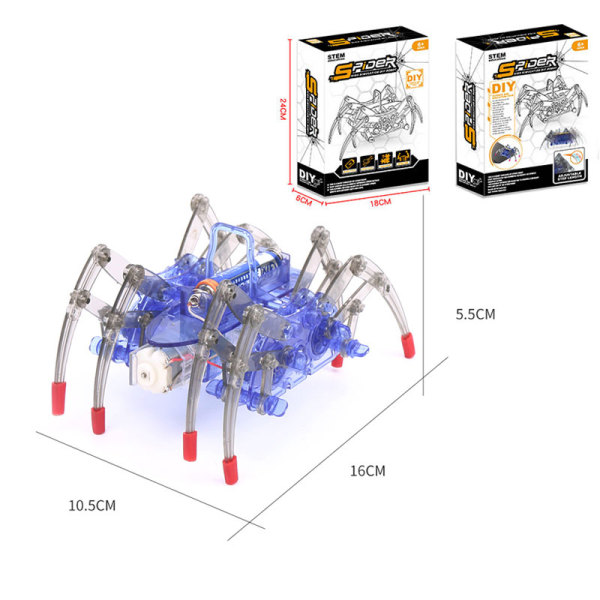 DIY蜘蛛机器人 电动 塑料
