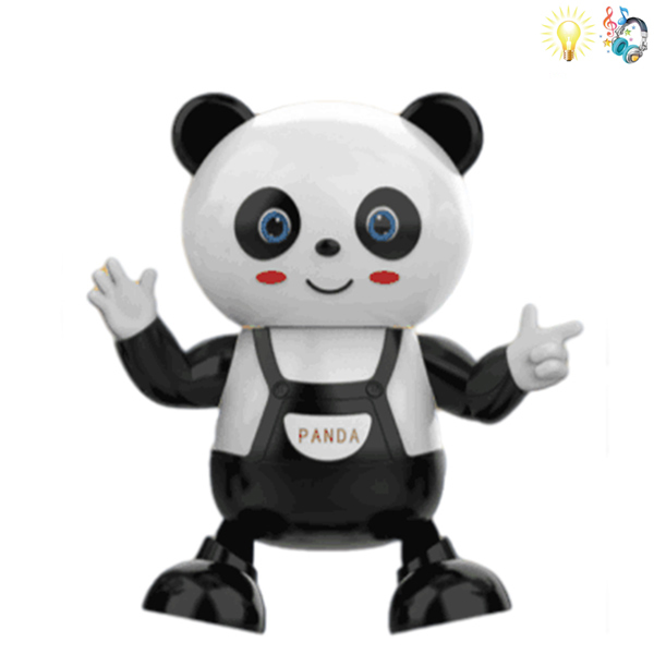 电动跳舞熊猫 电动 灯光 音乐 英文IC 塑料