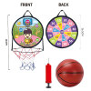 双面布卡通人篮球架（带篮球和黏黏球） 布绒