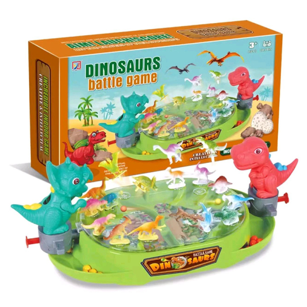 益智桌面恐龙双人亲子互动对战弹射对打玩具 塑料