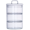 透明玻璃4层带提手密封储物罐【450ML】 单色清装 玻璃