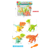 DIY益智拼装恐龙（甲龙，蜥蜴龙，迅猛龙，双脊龙）4款混装 塑料