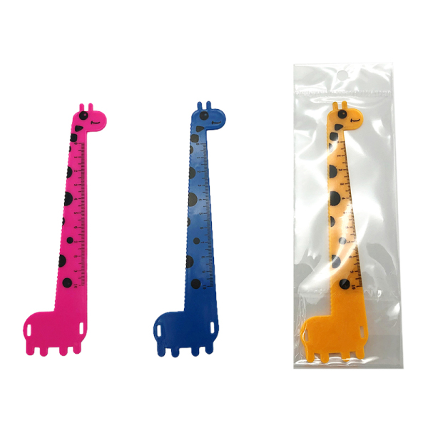 长颈鹿尺子3色 塑料