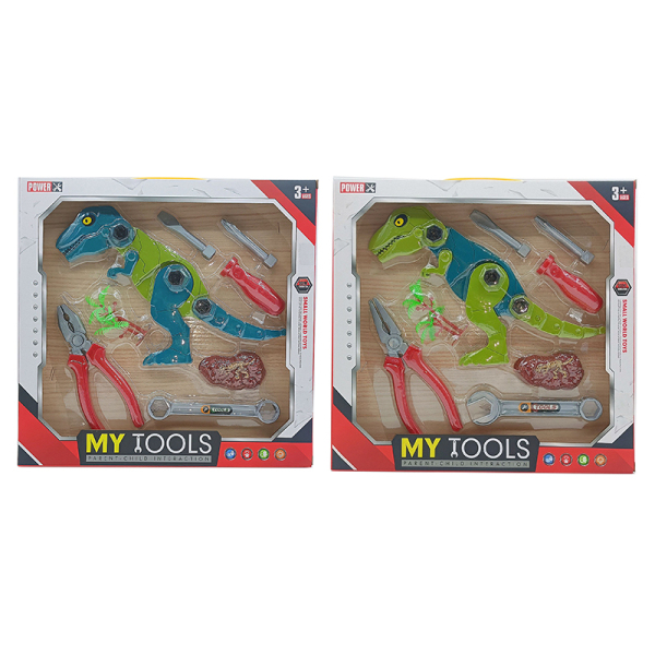 2款式恐龙工具套盒装 塑料