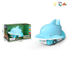 神奇动物蓝色鲨鱼万向车 电动 万向 灯光 声音 音乐 不分语种IC 塑料