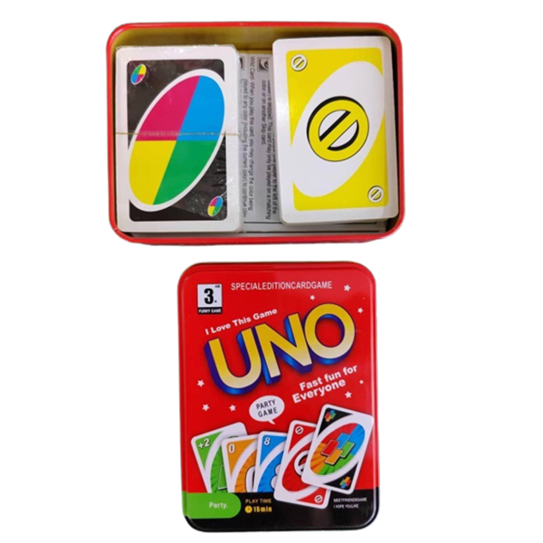 聚会UNO扑克牌豪华铁盒装便携UNO优诺乌诺棋牌桌面游戏 扑克类 纸质