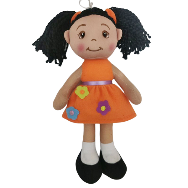 时尚娃娃芭比娃娃毛绒玩具女孩玩具节日礼品 11寸 布绒