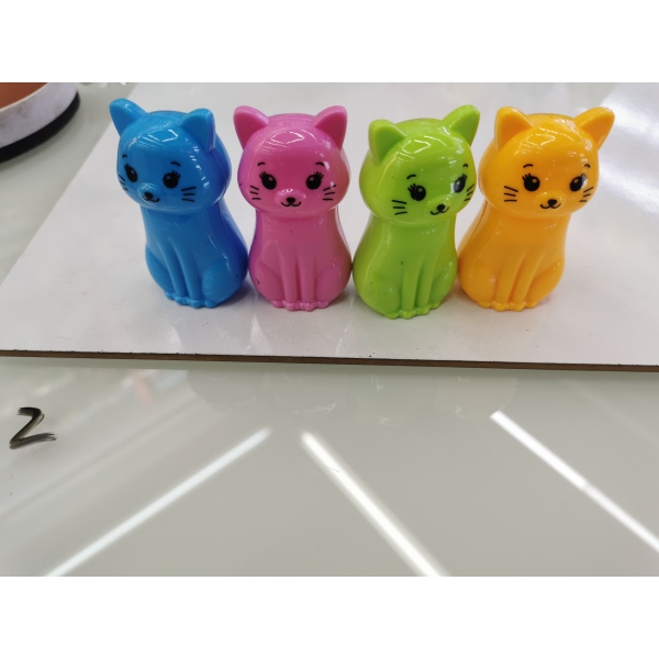 48pcs猫单孔卷笔刀 混色 塑料