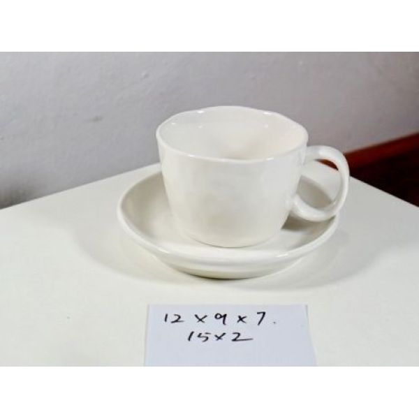 基础款白瓷咖啡杯套装 白色 单色清装 瓷器
