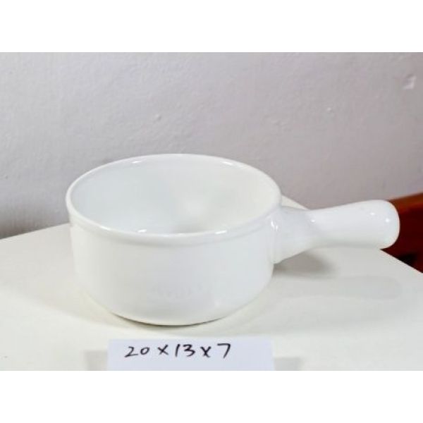 基础款白瓷汤锅 白色 单色清装 瓷器