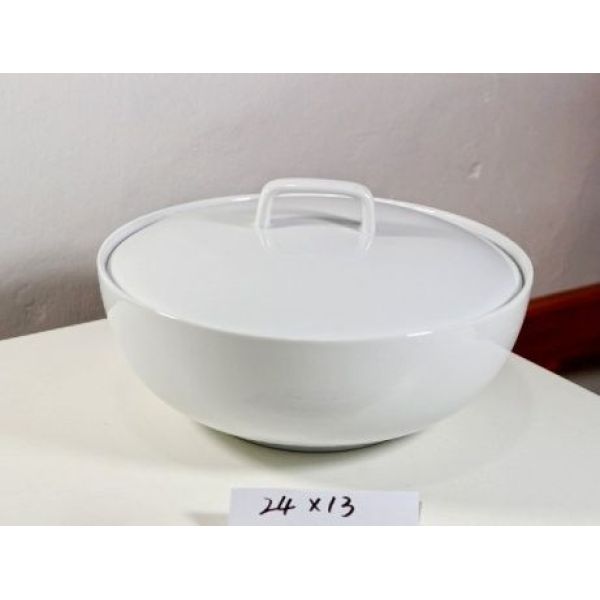 基础款白瓷汤锅 白色 单色清装 瓷器