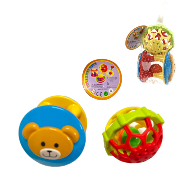 双头熊+双面软胶球  塑料