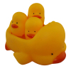 搪胶子母动物-1拖3可爱鸭 塑料