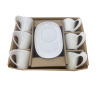 12个咖啡杯碟套装 单色清装 陶瓷