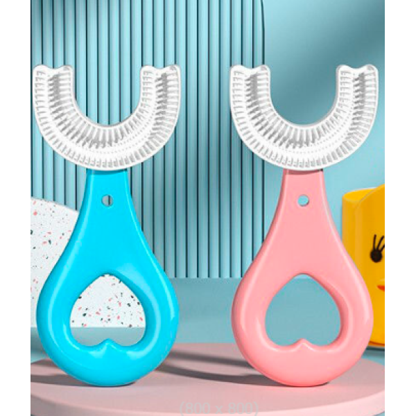 宝宝U型牙刷（2-6岁） 混色 塑料
