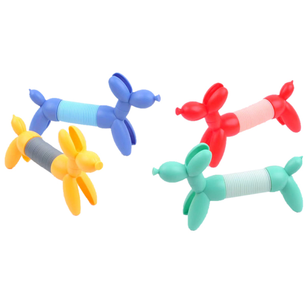 减压益智狗狗伸缩管 （蓝、红、黄、绿） 4色 塑料