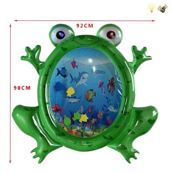 闪光青蛙充气拍拍水垫包电 塑料