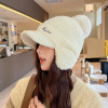 护耳加绒毛线保暖帽 女人 56-58CM 冬帽 100%聚酯纤维
