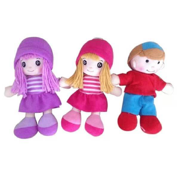 填棉娃娃毛绒娃娃填棉公仔毛绒玩具跨境出口儿童娃娃 8寸 布绒