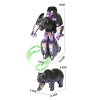 变形机器人动物系列 动物变形-黑熊 带武器 盾牌 塑料