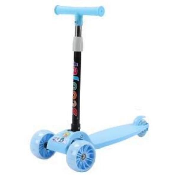 儿童滑板车悍马轮 粉蓝2色 滑板车 三轮 灯光 塑料