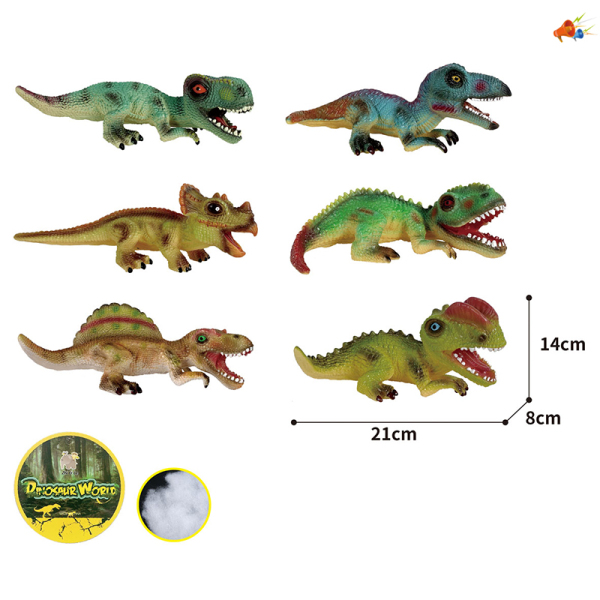 6款环保搪胶恐龙幼崽 声音 不分语种IC 搪胶
