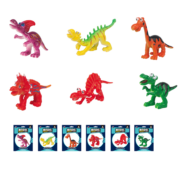 6款实身卡通恐龙 塑料