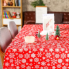 圣诞派对雪花桌布节日聚会桌布一次性桌布【137*274CM】 单色清装 塑料