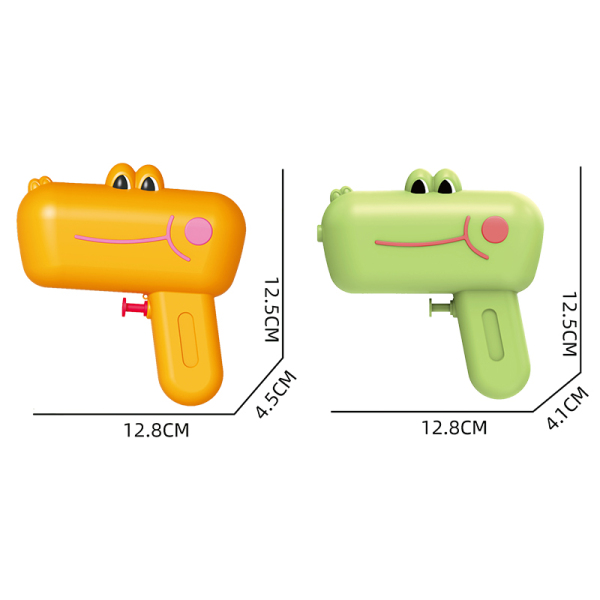 青蛙水枪2色迷你卡通按压小水枪恐龙滋水儿童打水仗浴室洗澡戏水玩具 单色清装 塑料
